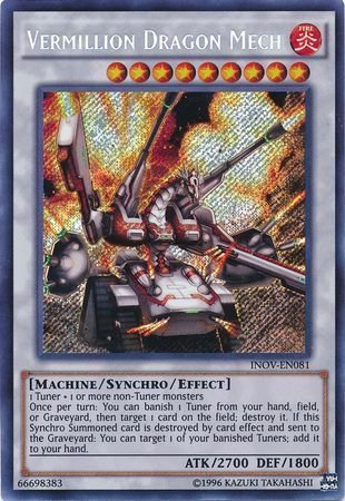 Yu-Gi-Oh! - Vermillion Dragon Mech (Inov-En081) - Invasion: Vengeance - Unlimited Edition - Secret Rare