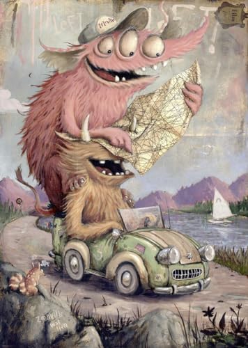 Heye Road Trippin' Zozoville 2000 Piece Jigsaw Puzzles, Multicoloured
