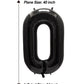 Aule 40 Inch Big Black 0 Balloon Number Large Foil Helium Number Balloons 0-9 Jumbo Giant Happy 0Th Birthday Party Decorations F