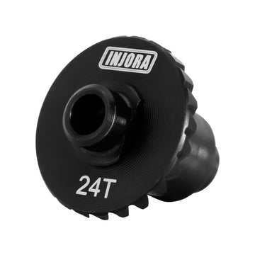 INJORA 12T/22T Overdrive Gear and 24T/10T Underdrive Alloy Steel Helical Gear Set for TRX4M 1/18 RC Crawler Car Upgrade