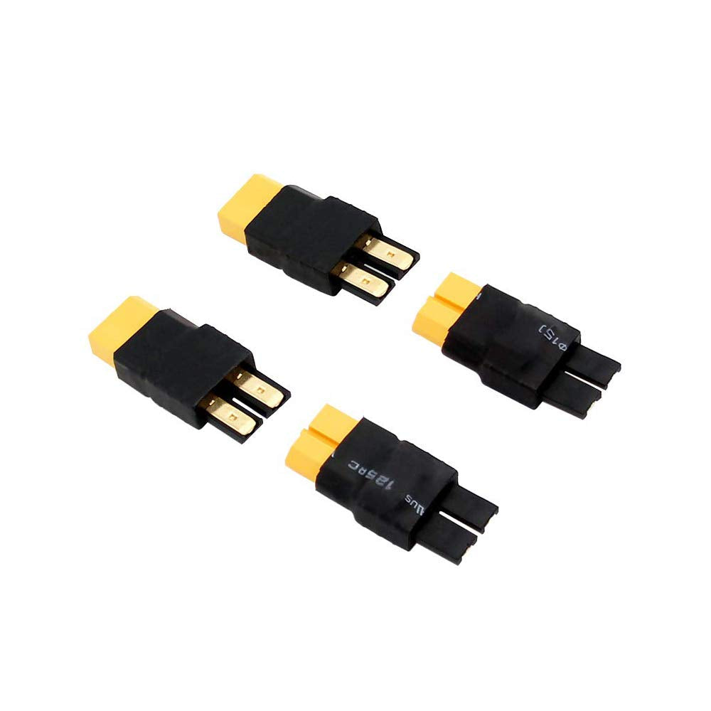 FLY RC 4PCS XT60 Female Plugs RC Battery Charger Adapter Connector Compatible with Slash/Rustler/Stampede/Bandit/E Revo RC Cars