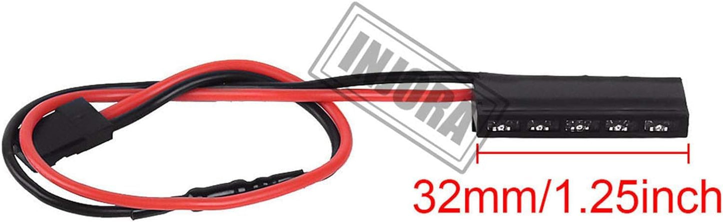 INJORA RC LED Lights 2pcs RC Exalted Brake Light Stop Lamp for 1/10 RC Crawler Axial SCX10 90046 Wraith RR10 TRX-4 D90 Tamiya (3