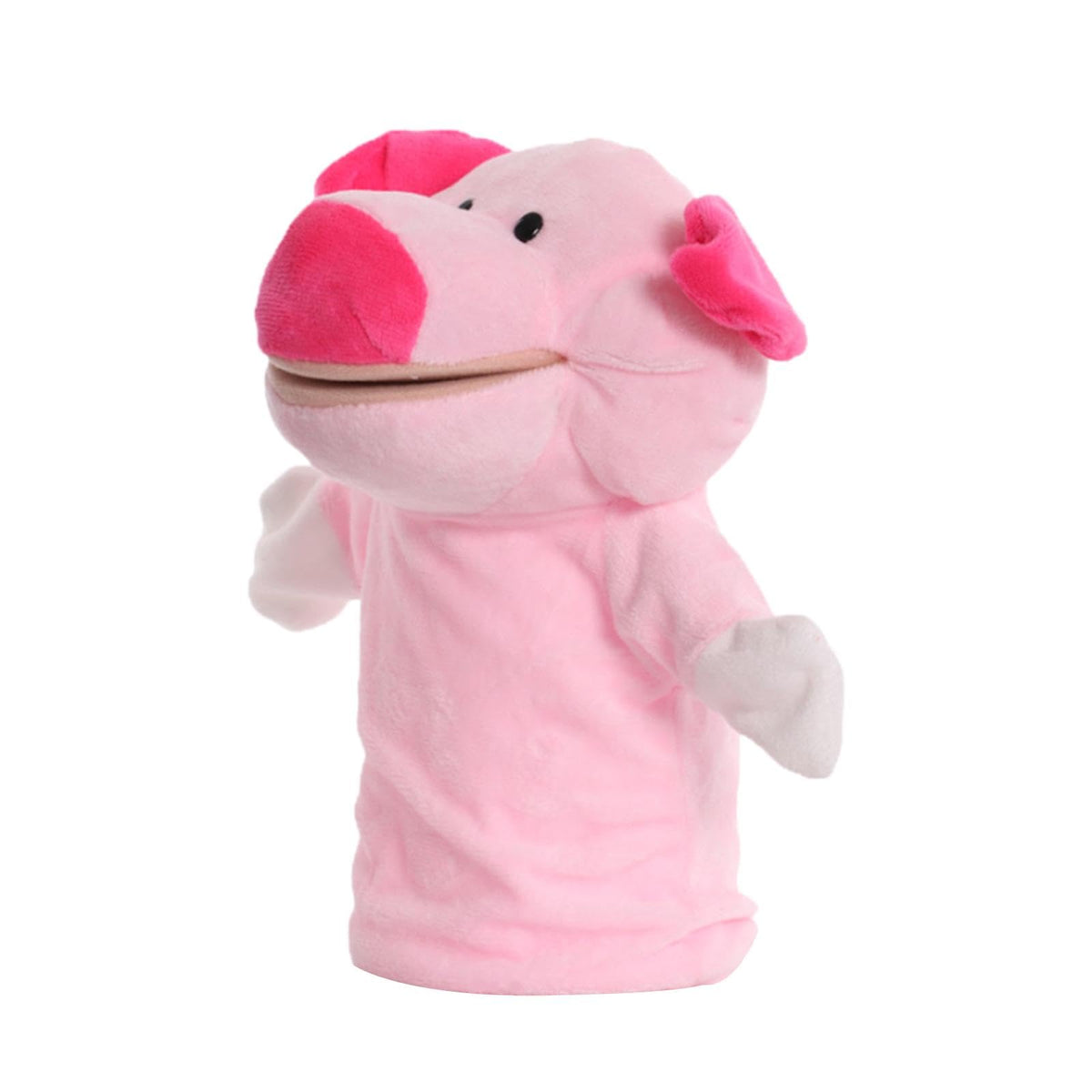 Urjix Animal Hand Puppet Sensory Toy Funny Practicing Education Toy Game Plush Toy Pink
