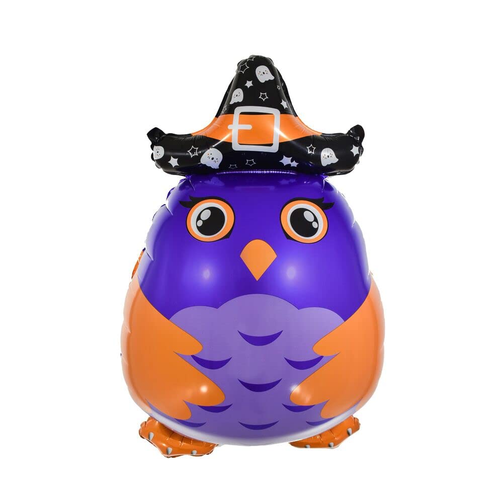 Atpata Funky Haunted Happy Halloween Theme Party Trick Or Treat Decorations Foil Balloons Bouquet (Owl)