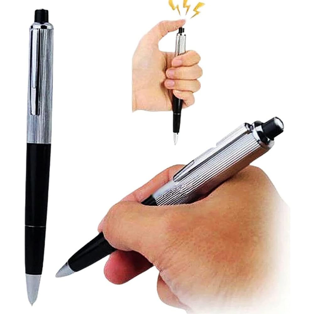 TypoGrove Electric Shock Pen Fun Joke to Friend Electric Shock Pencil Trick Prank Gag Gadget for Fool's Day Surprise