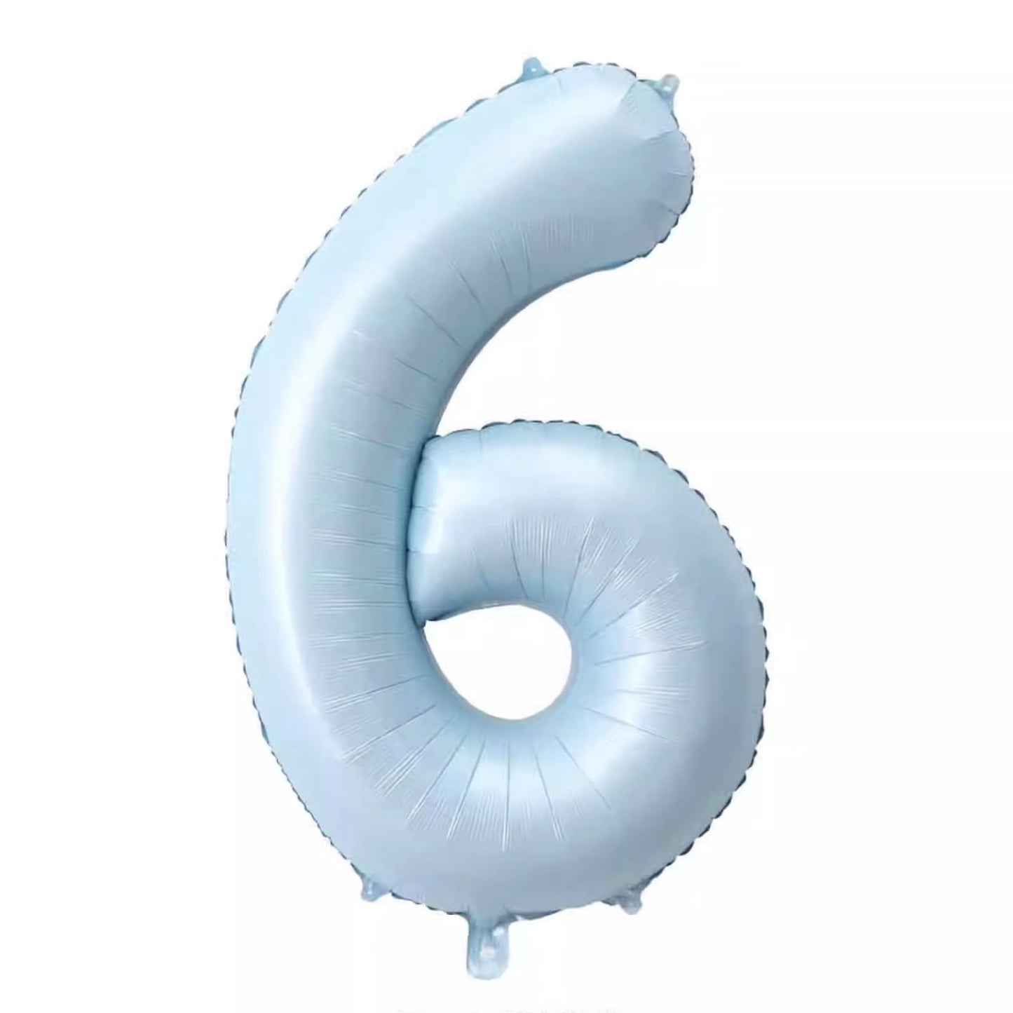 40-Inch Light Blue Number 6 Balloons With Crown, 6Th Birthday Decorations For Boys Girls, Children'S Birthday Party Supplies. (L