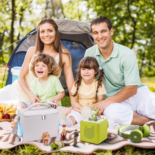 Bevegekos Carrying Case Bag for Toniebox Starter Set, Tonies Figures, Charging Station & Headphones (Grey, Medium), YXB011M-GR