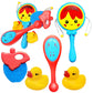 Mini Gifts  Colourful Plastic Non Toxic And Attractive Rattles, Duck ChuChu & Teather Rattle Toys For Newborn Babies