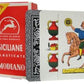 Modiano Siciliane N96 Playing Cards - Plastic, Red - Italian Regional Deck