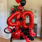 Red 6 Balloon, Number Balloon 40 Inch, For Red And Black Transformers Marvel Ladybug Party Supplies 6Th Balloons For Birthday, 6