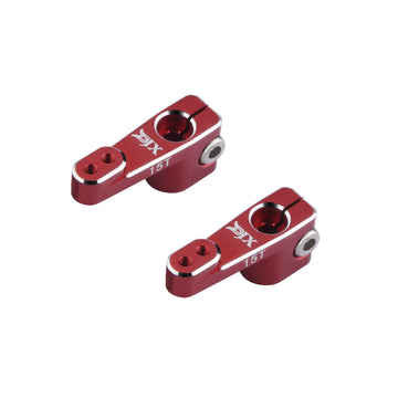 DJX 2PCS Aluminum 15T Emax Servo Horn for 1/24 RC Crawler Car Axial SCX24 90081 Upgrades Parts (Red)