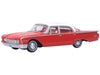 Oxford Diecast 1960 Fairlane Sedan 500 Monte Carlo Red with Corinthian White Top and Interior 1/87 (HO) Scale Diecast Model Car 