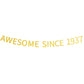 Awesome Since 1937 Banner Pre-Strung Happy 87Th Birthday Banner Gold Glittery 87 Eighty Seven Years Old Birthday Party Decoratio