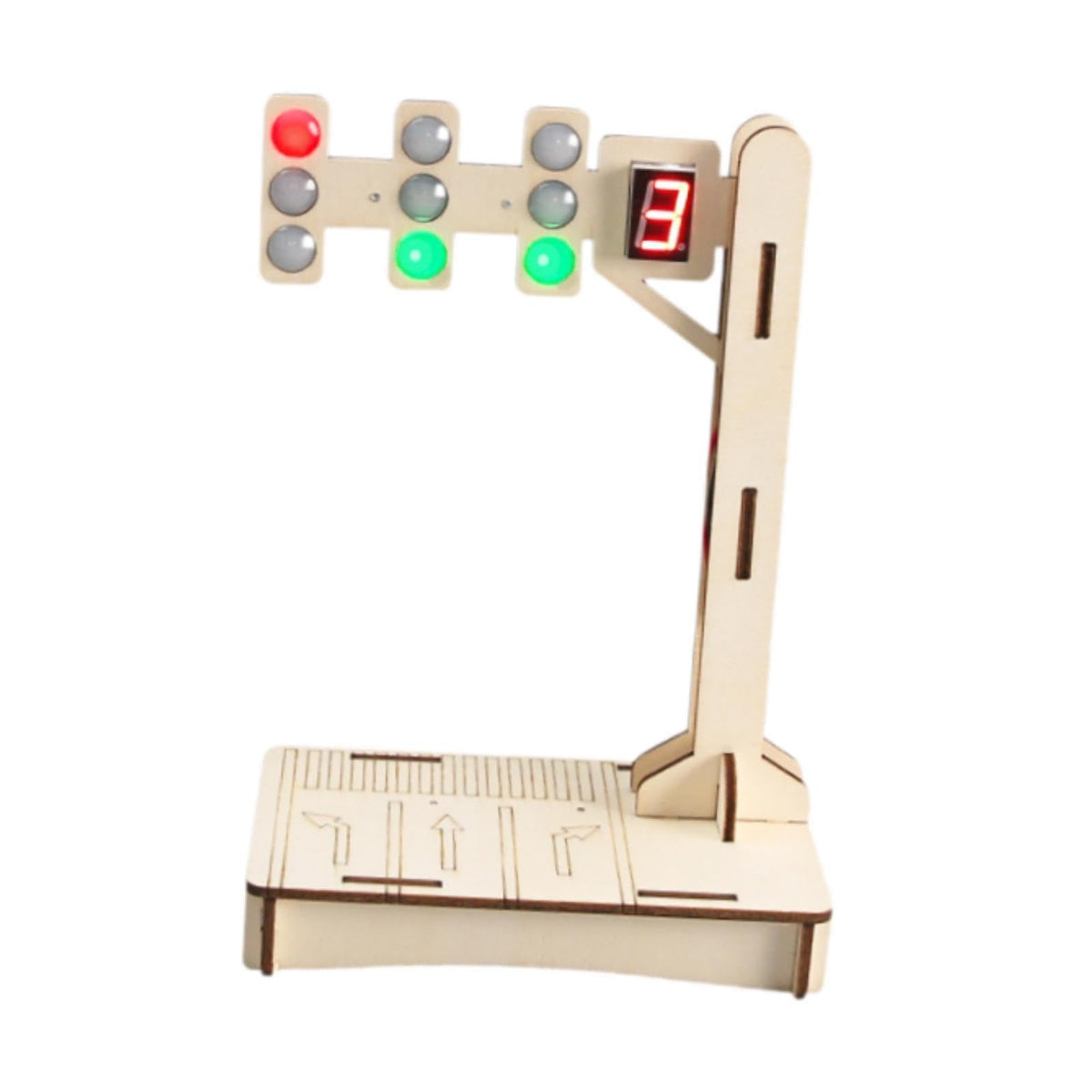 Enakshi Wooden Traffic Light Model Handmade Craft Experiment Kit Gifts Boys|Toys & Hobbies|Educational|Science & Nature |Package