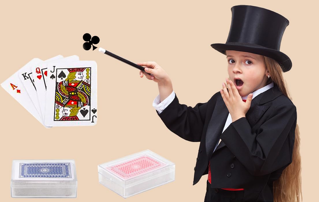 The Dreidel Company Mini Playing Cards Deck, Party Favor, 2.5'' Inches (24-Pack)