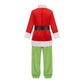 Yolsun Christmas Green Monster Costume For Kids Halloween Furry Elf Cosplay Outfit Dress Up
