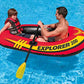 Intex Explorer 200 Inflatable 2 Person River Boat Raft Set Oars & Pump (4 Pack)