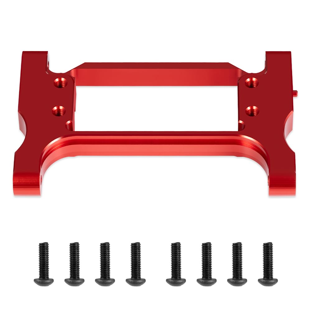 Mohero Aluminum Cnc Front Steering Servo Mount Upgrade Parts For 1/10 Scale Trx-4 Crawler Car (Red)