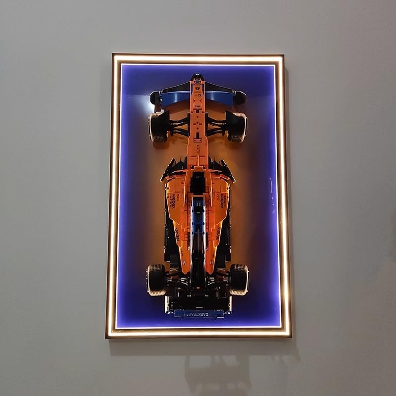 Car Wall Mounted For Lego Mclaren F1 42141, Display Wallboard With Led Lights For Lego Car, Adult Collectibles Car Wall Mount, G