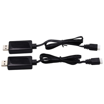 Blomiky 2 Pack 7.4V 1.6A Fast 2S Li-Po Li-ion Battery Charger Cable with XH-3P Connector for RC Boat Truck Drone Cars Vehicle SC