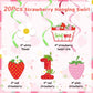 Strawberry Swirls 1st Birthday Decor - Hanging Streamers for Sweet Ones Berry Themed Party Supplies