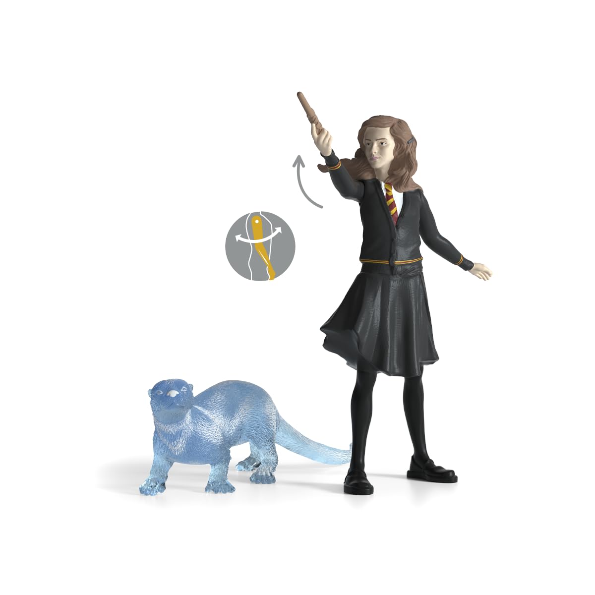 Schleich Wizarding World Of Harry Potter 2-Piece Collectible Set With Hermoine And Hermoine'S Otter Patronus Figurines