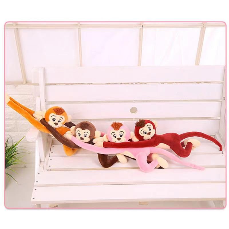 Hgplvxj Long Arm Hanging Monkey Stuffed Animals,Curtain Monkey Plush Toy Birthday Xmas Gift For Kids (24Inch)