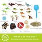 Carolart Dinosaur Sensory Bin,Dinosaur Toys For Toddler Boys And Girls,Include Glow In The Dark Dinosaur,Easy Storage Sensory To