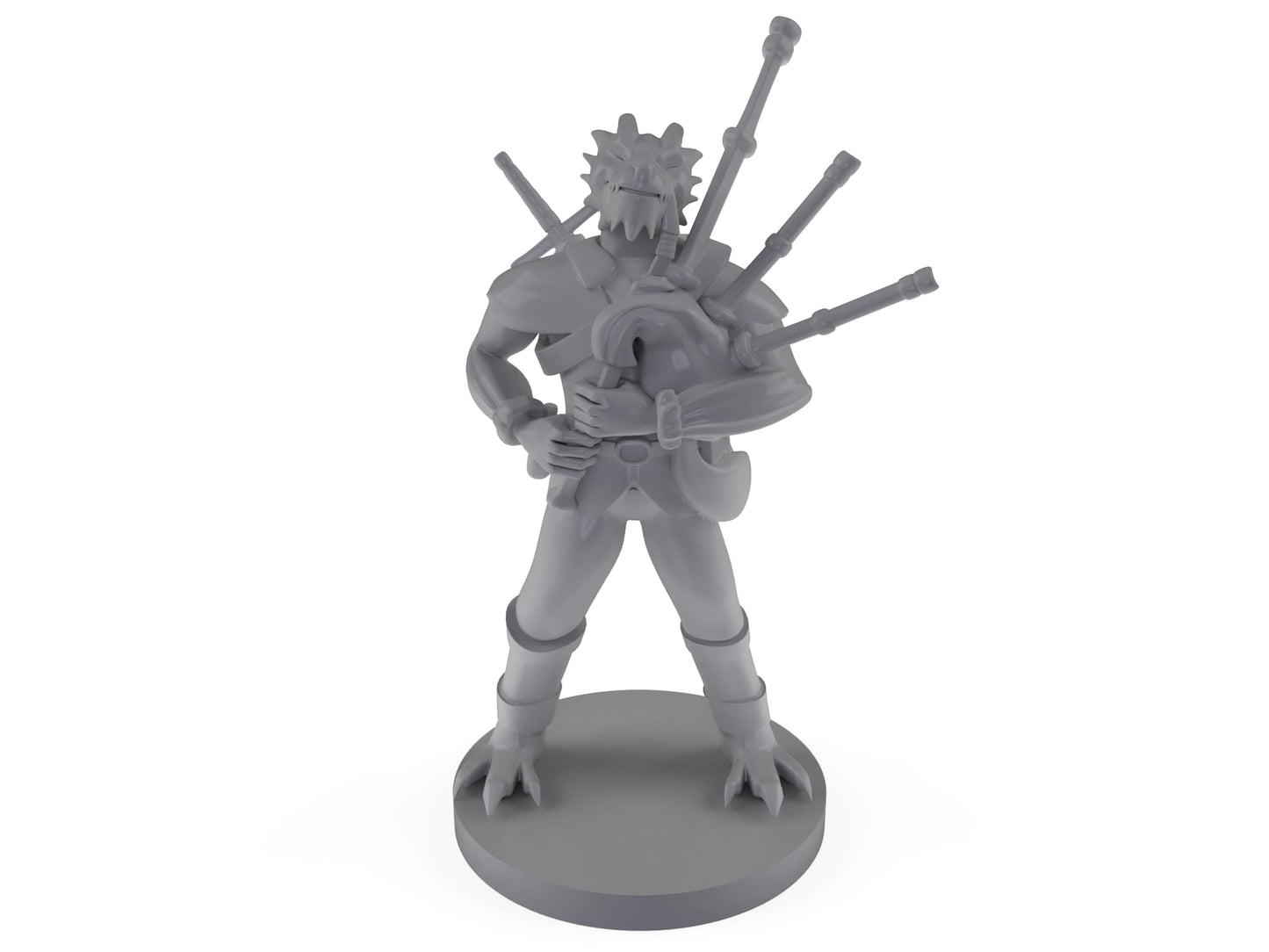 Dragonborn Bard Male With Bagpipes Tabletop Dnd Gaming Miniature