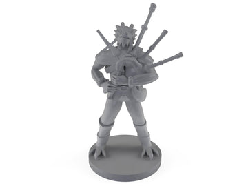 Dragonborn Bard Male With Bagpipes Tabletop Dnd Gaming Miniature