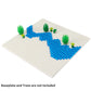 Transparent Dark Blue 1×2 Tile ×700 Parts And Pieces Flat Moc Bricks, Bulk Building Blocks For Smooth Surface Wall Floor, Toy Accessories Compatible With Major Brands