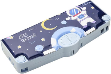 Onpalm Enterprise Multifunctional Cute School Pencil Box For Girls, Space Compass Box For Boys, Geometry Pencil Box For Kids Wit