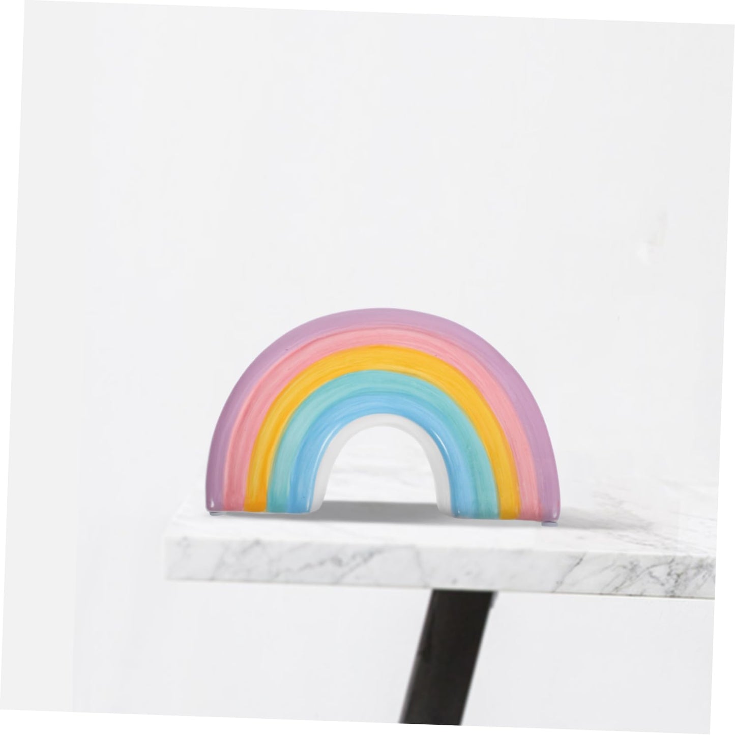 Rainbow Piggy Bank Ceramic Money Bank Decorative Money Box Coin Saving Pot Desktop Ornament For Kids Table Nursery Decor