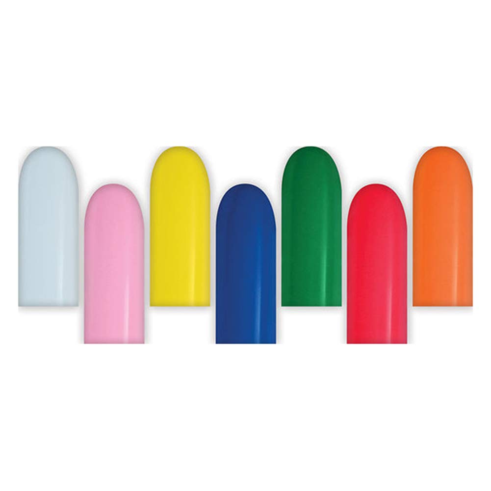 Betallatex Solid 260B Nozzles Up Balloons - Fashion Assortment (50/Pack)