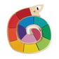 Tender Leaf Toys  Colour Me Happy  13 Pieces Educational Colour Sorting Wooden Puzzle Toy with 3 Dimensional Shapes Underneath