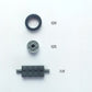 24 Mm X 7 Mm Tire,Wheel And Long Axles -50 Pieces Brick Building Chassis Pieces Education Wheels Set Toy
