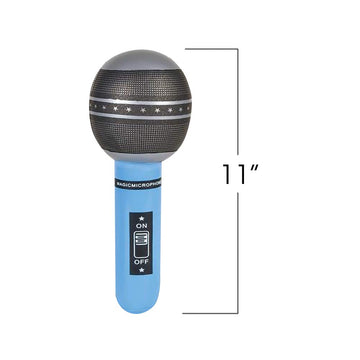 Artcreativity Inflatable Microphones, 24 Piece Set, Pretend Play Microphone Inflates, Durable Water Pool Toys In Assorted Colors, Fun Birthday Party Favors For Kids
