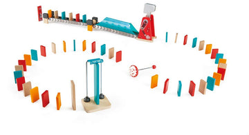 Hape Mighty Hammer Domino | Double -Sided Wooden Ball Domino Set For Kids Aged 4 And Up, Multicolor (E1056)