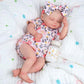 Babeside 4 Pcs Reborn Baby Doll Clothes For 17- 22 Inch Dolls, Baby Doll Clothes Outfits Doll Accessoreis With Sock, Headband Ne