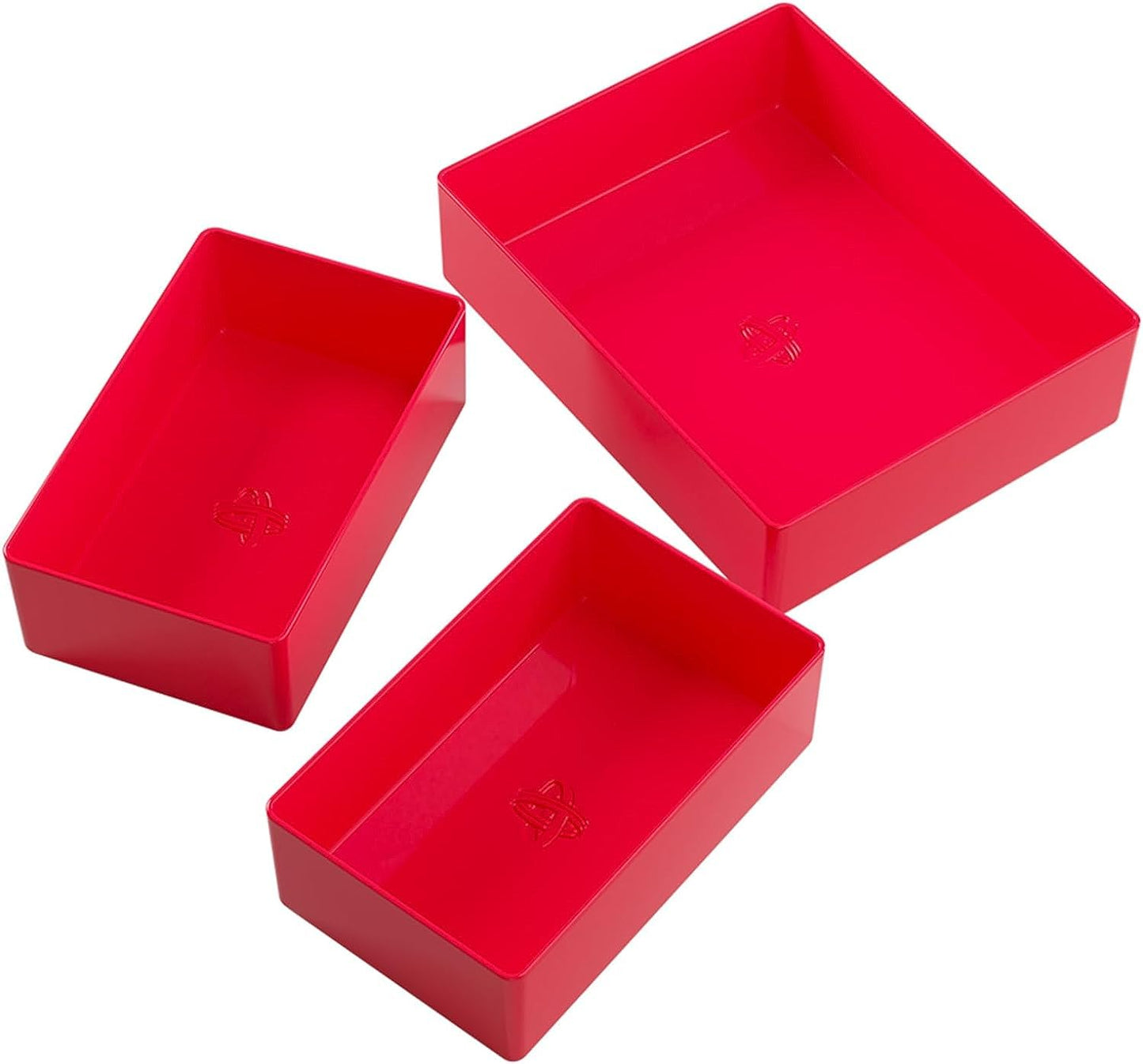 Token Silo Card Add On - 3-Piece Set Of Game Trays, Holds Game Cards, Tokens, Dials And Dice, Organize Lcg, Tcg And Board Game Accessories, Modular Design, Red Color, Made By Gamegenic