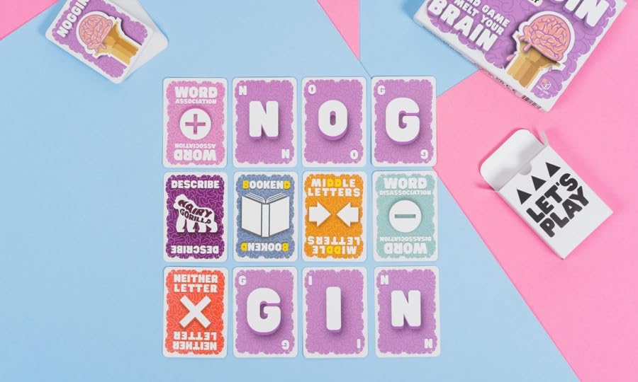 Format Games Noggin Party Game - Fast-Thinking Card Game for 3+ Players, Ages 10+, Multi Color, Model NG0921, Cardboard Material