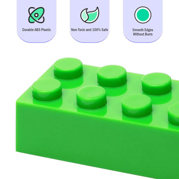 Unirolic Classic Building Bricks, 200 Piece 2X4 Building Blocks Stem Creative Building Toys, 100% Compatible With All Major Brands, Moc Building Bricks Diy Play Set For Kids Age 6+ (Green)