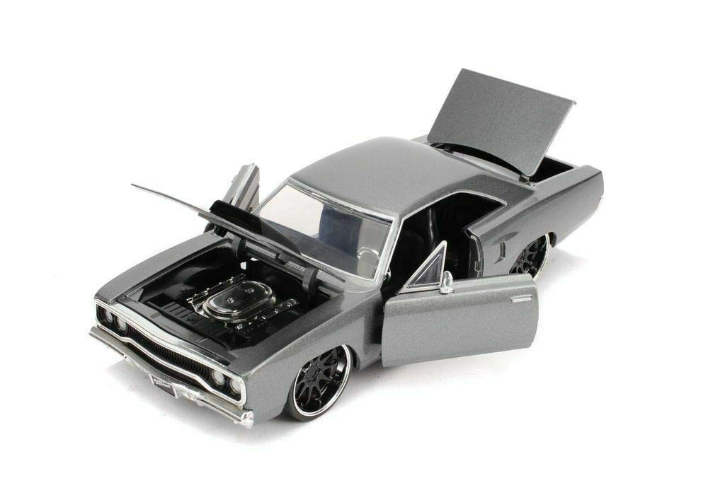 Jada Toys Fast & Furious Die-cast Car - Dom's 1970 Plymouth Roadrunner, Grey, Model JA30745