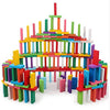 Vgrassp 600 Pcs Super Domino Blocks, 12 Colors Bulk Wooden Dominoes - Building Block Tile Game Racing Educational Toy For Kids B
