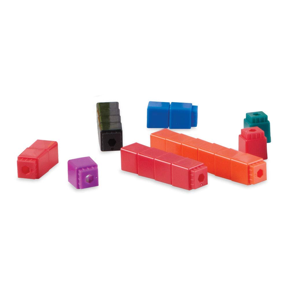 hand2mind Interlocking UniLink Math Linking Cubes, Plastic Cubes, Color Sorting, Connecting Cubes, Math Manipulatives, Counting