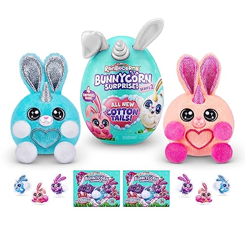 Rainbocorns Bunnycorn Surprise Series 2 (2 Pack) By Zuru Rabbit Bunny Plush Toy Girls Gift Idea (Randomized Non Duplicate)