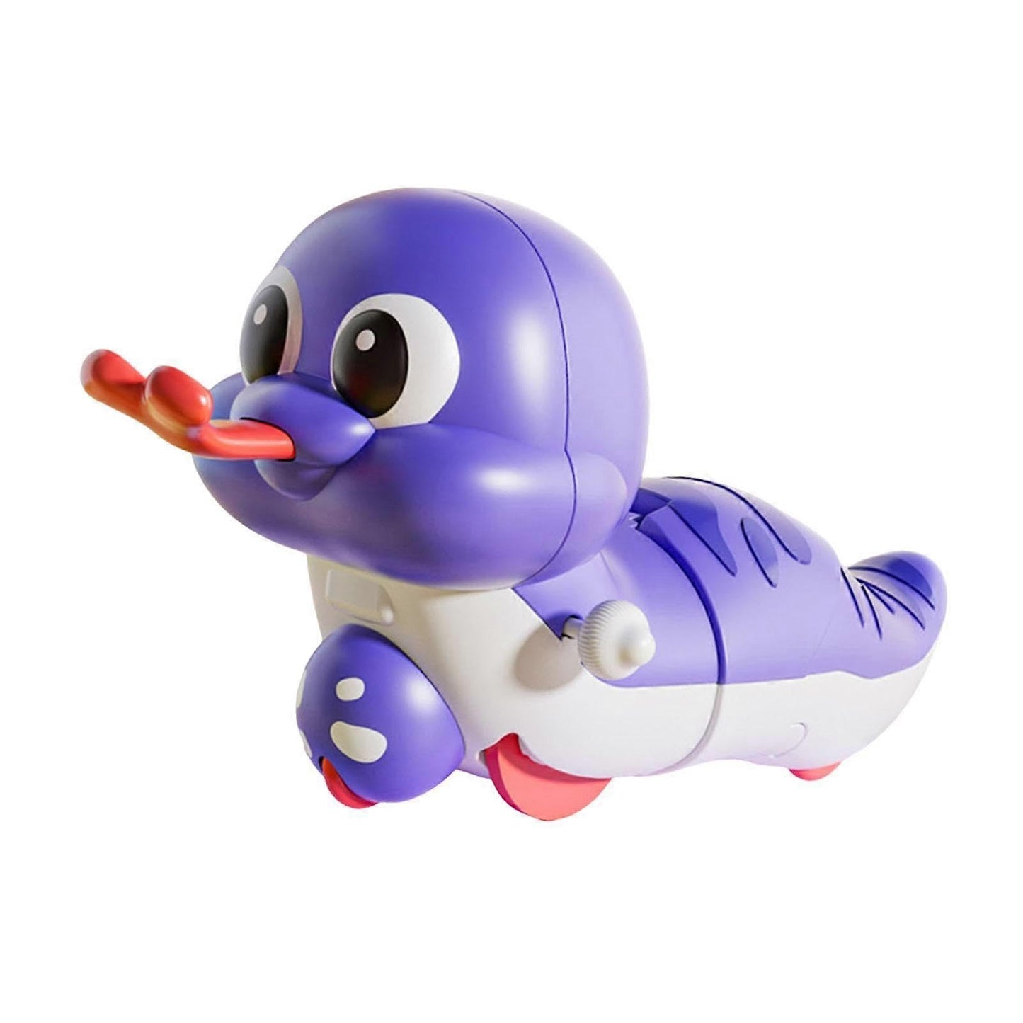 Ademnex Cute Wind-Up Duck Toy For Kids, Manual Clockwork Walking Duck, Colorful Cartoon Animal Toy For Toddlers & Children (Purp