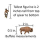 Woodland Scenics SP4444 1.5-Inch Scene Setters Figurine  Natives/Buffalo  5/Pack