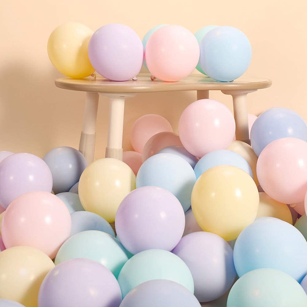 TOYXE Pastel Balloons For Party Decorations Pack of 30 Pcs, Balloons Macron Party Decor, Birthday Party, Welcome Baby Decoration