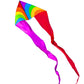 HENGDA KITE Colourful Triangle Kite with Two Tails for Kids Beginners and Adults Easy to Fly and Assemble Suitable for Outdoor A